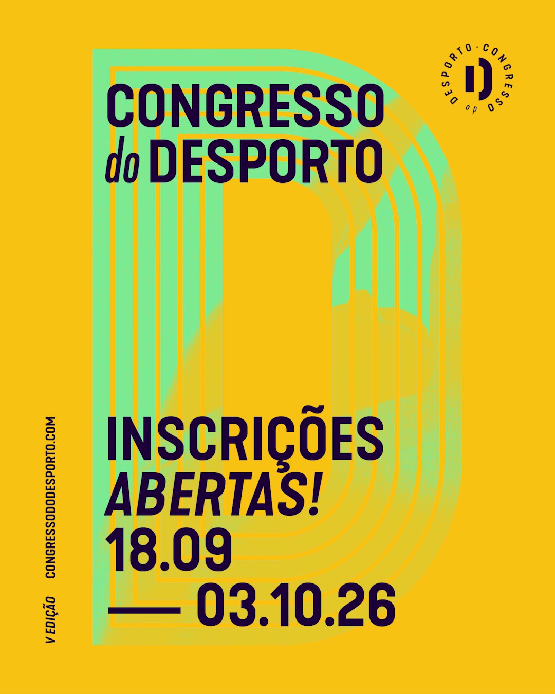 CONGRESSO DO DESPORTO 2026: INSCRIÇÕES ABERTAS