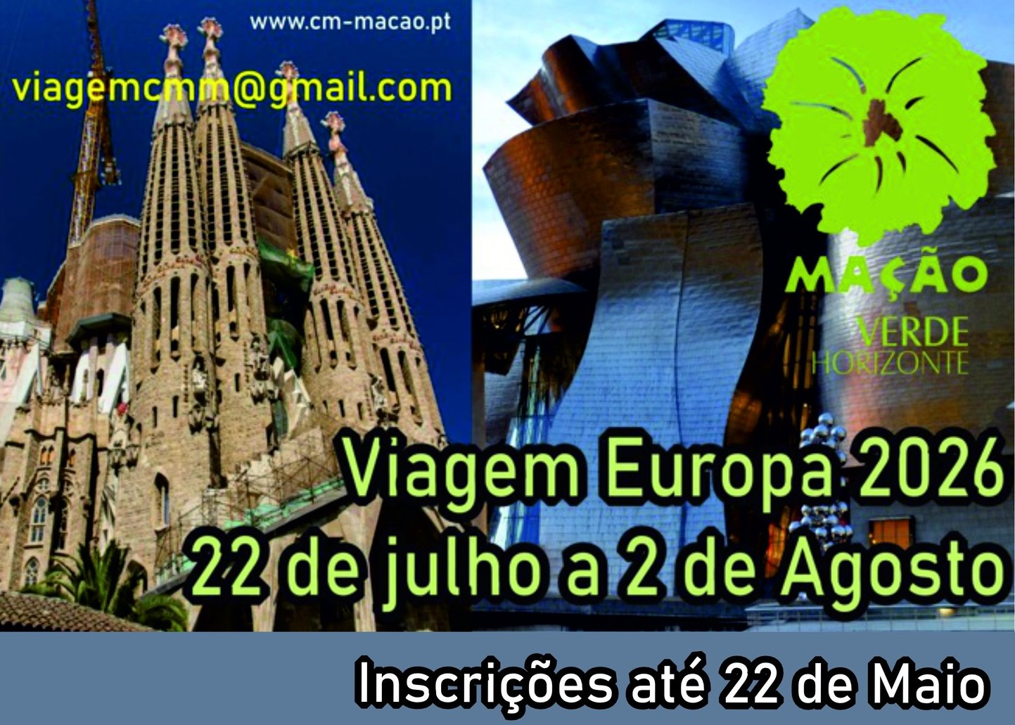 VIAGEM À EUROPA 2026