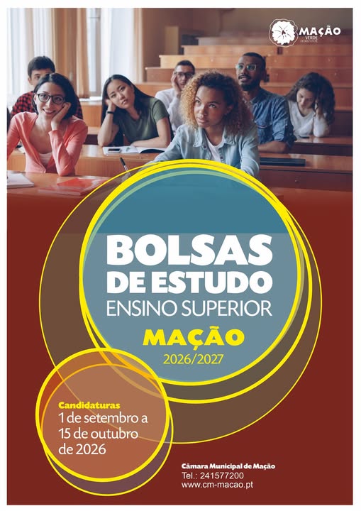BOLSAS DE ESTUDO DA CÂMARA MUNICIPAL DE MAÇÃO - ENSINO SUPERIOR 2026/2027